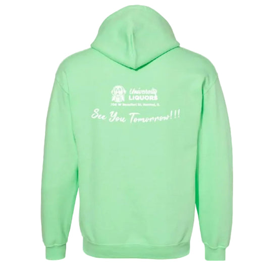 "See You Tomorrow" Hoodie In Mint Green