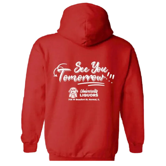 "See You Tomorrow" Hoodie In Red
