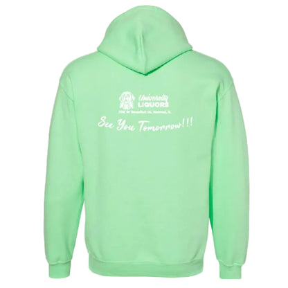 "See You Tomorrow" Hoodie In Mint Green