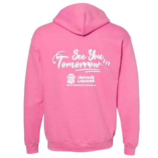 "See You Tomorrow" Hoodie In Pink