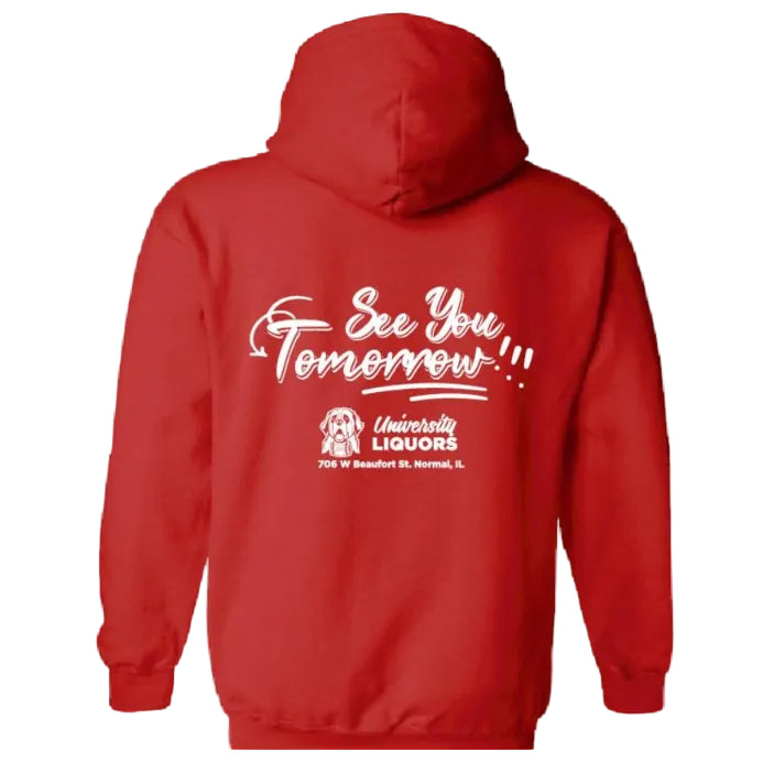 "See You Tomorrow" Hoodie In Red